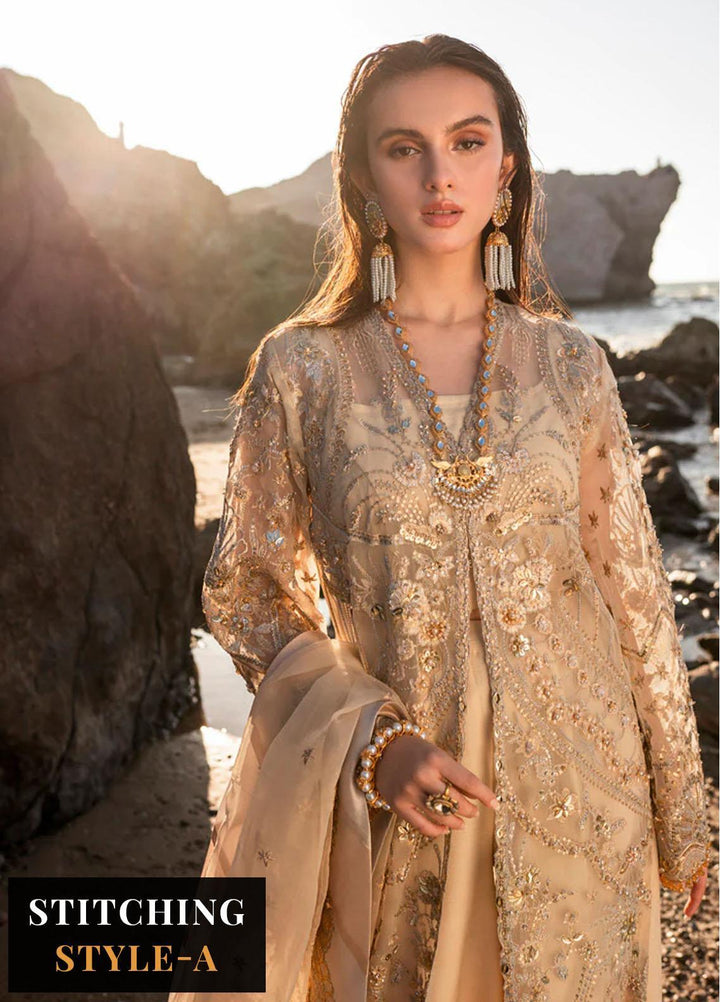 Versailles By Muneefa Naz Embroidered Organza Suits Unstitched 4 Piece MN22V Claire - Wedding Collection