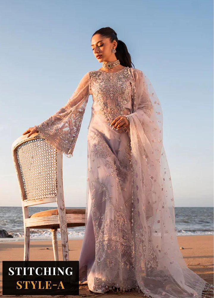 Versailles By Muneefa Naz Embroidered Net Suits Unstitched 4 Piece MN22V Janette - Wedding Collection