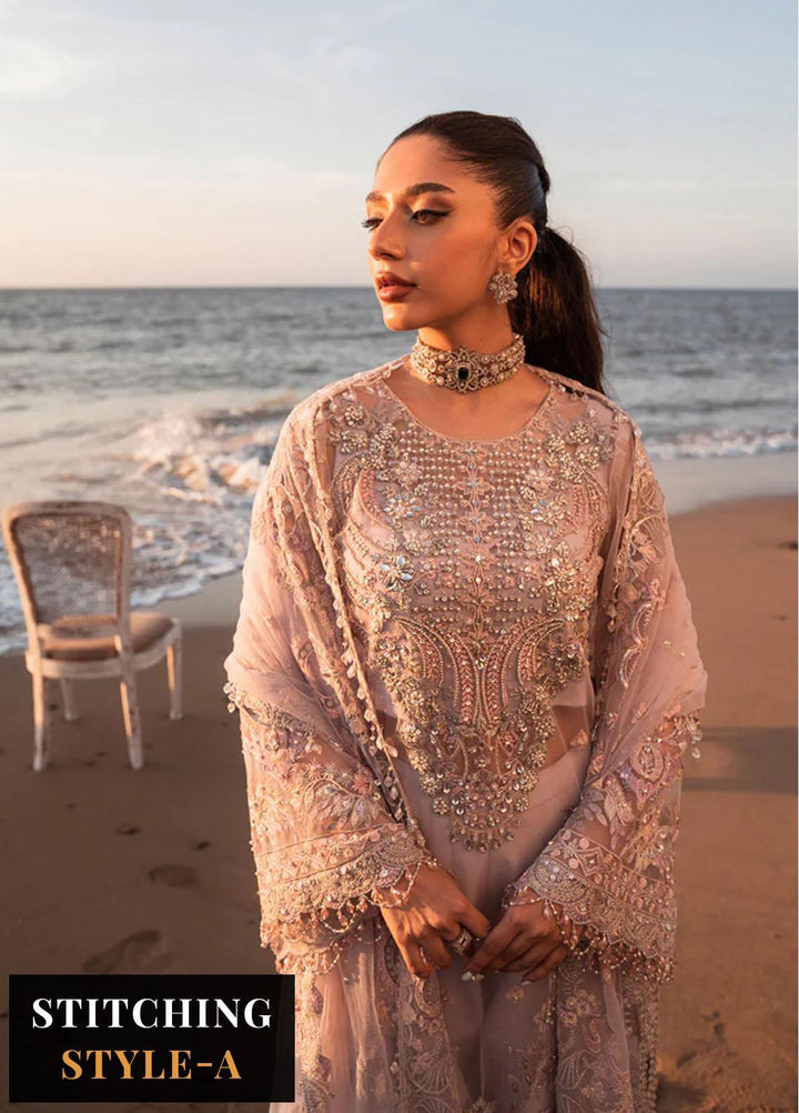 Versailles By Muneefa Naz Embroidered Net Suits Unstitched 4 Piece MN22V Janette - Wedding Collection