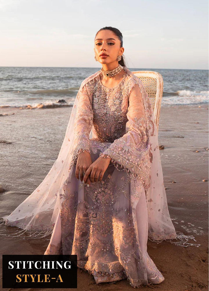 Versailles By Muneefa Naz Embroidered Net Suits Unstitched 4 Piece MN22V Janette - Wedding Collection