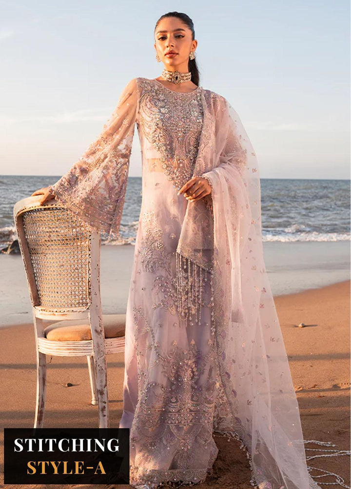 Versailles By Muneefa Naz Embroidered Net Suits Unstitched 4 Piece MN22V Janette - Wedding Collection