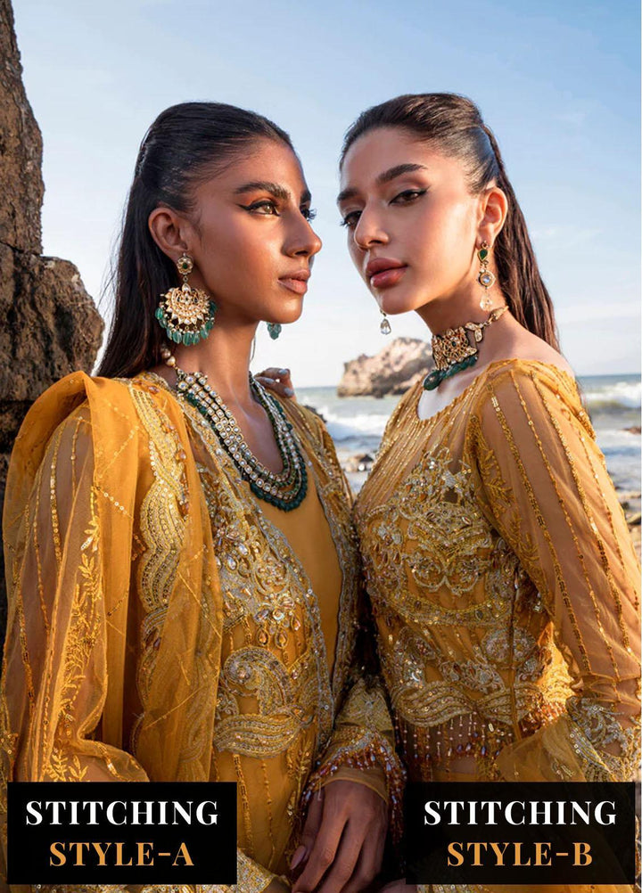 Versailles By Muneefa Naz Embroidered Net Suits Unstitched 4 Piece MN22V Monique - Wedding Collection