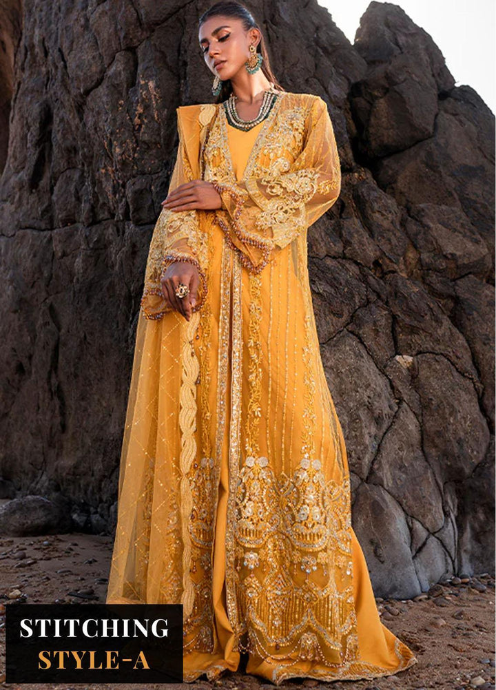 Versailles By Muneefa Naz Embroidered Net Suits Unstitched 4 Piece MN22V Monique - Wedding Collection