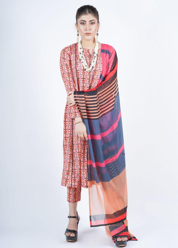 Vibgyor Fashion Printed Silk Suits Unstitched 3 Piece Zaira Skin D2-C2-23U - Formal Collection