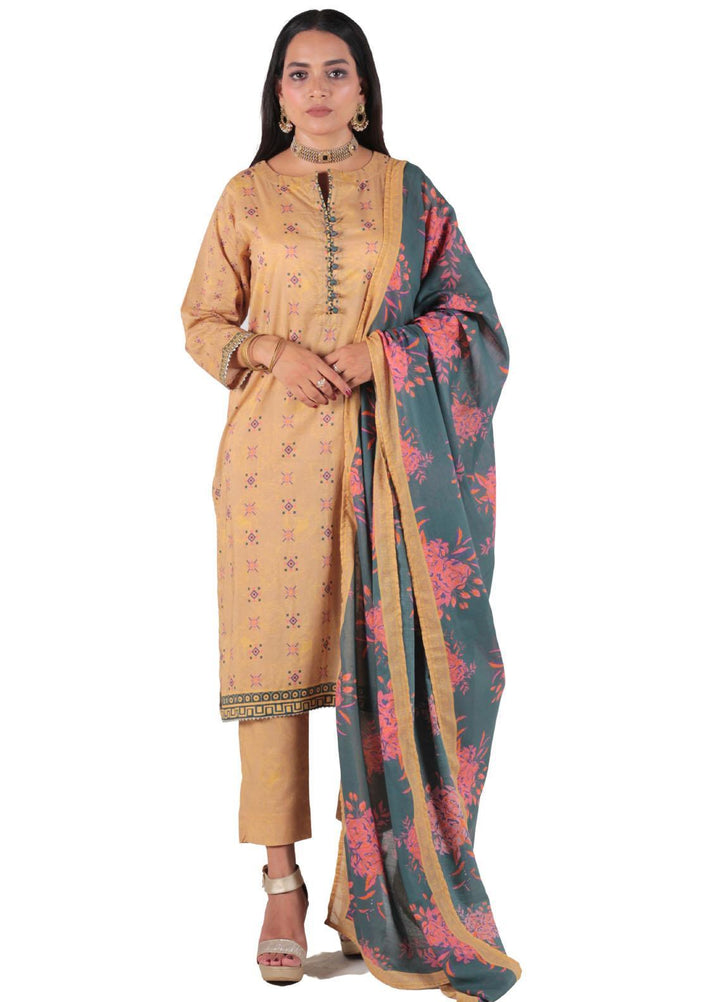 Vibgyor Fashion Printed Lawn Suits Unstitched 3 Piece Arzen Skin D2-C2-23U - Formal Collection