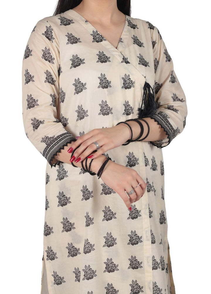 Vibgyor Fashion Printed Lawn Suits Unstitched 3 Piece Zeya Off White D5-C1-23U - Formal Collection