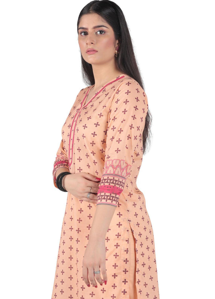 Vibgyor Fashion Printed Lawn Suits Unstitched 3 Piece Rayana Orange D10-23U - Formal Collection