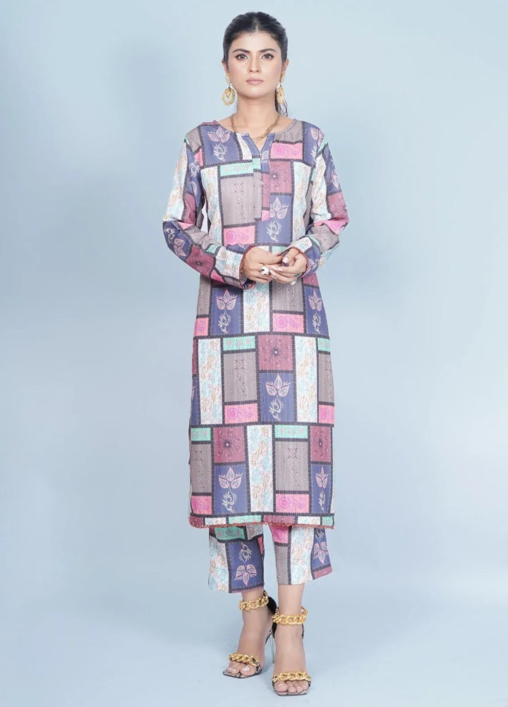 Vibgyor Fashion Pret Printed Chikankari 2 Piece Suit Mosaic Multicolor D7-A24