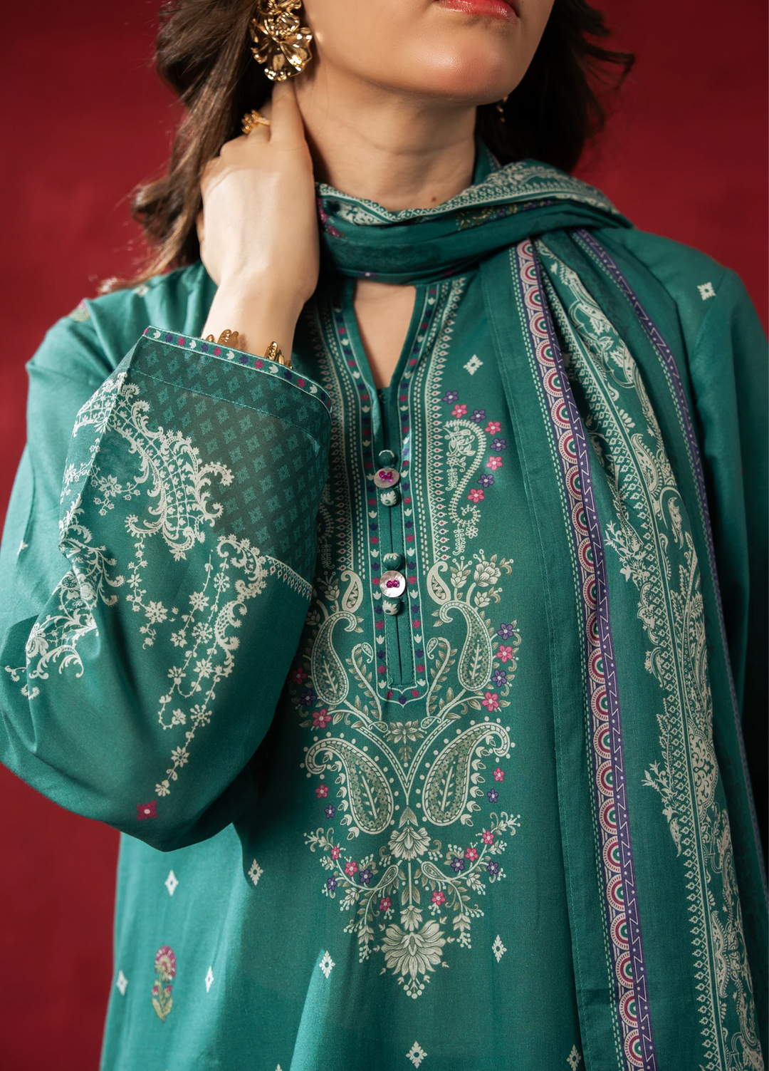 Zoe by Zeen Unstitched Printed Lawn 3 Piece Suit ZN26UZL WFM36607 - Casual Collection