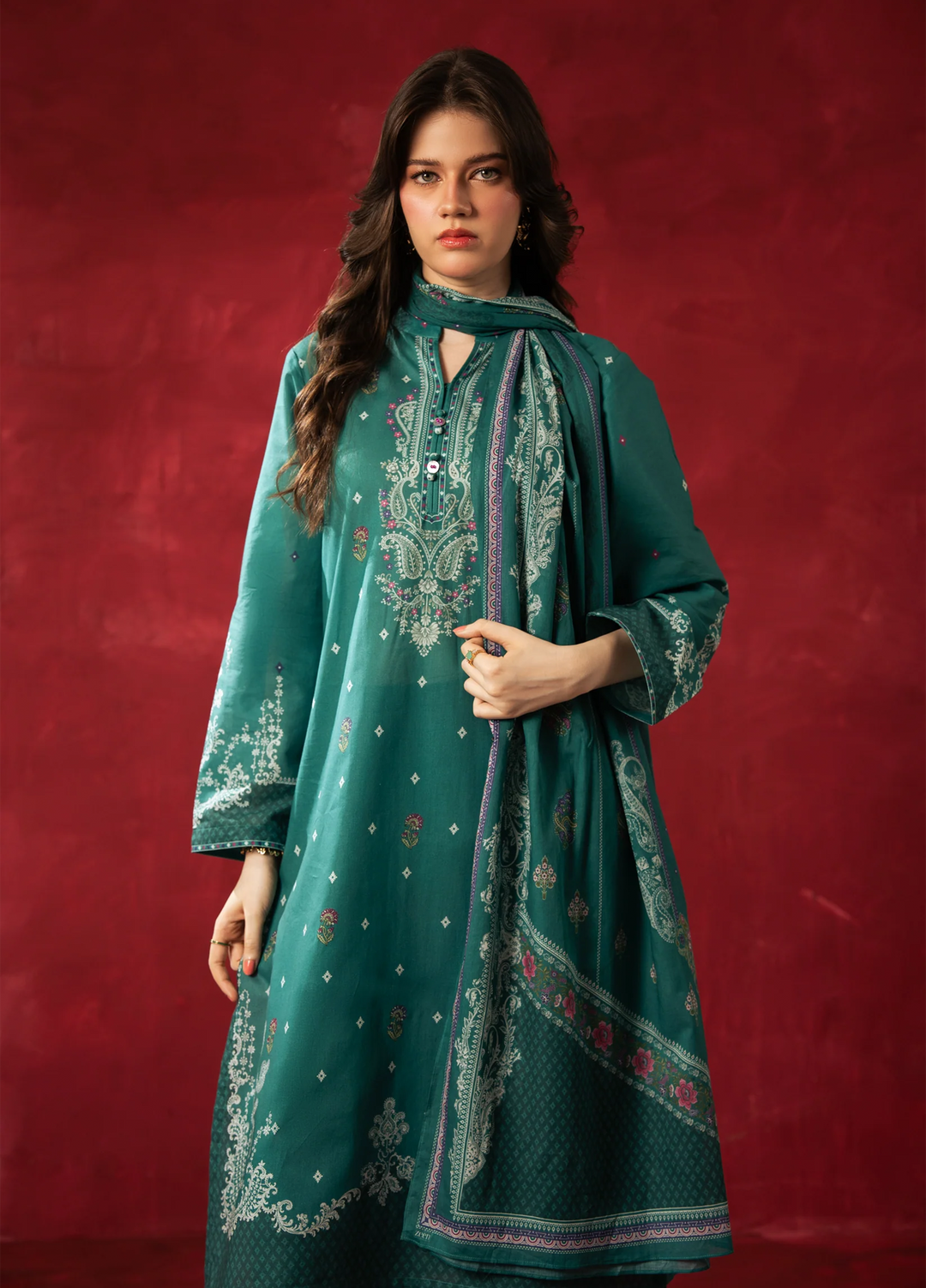 Zoe by Zeen Unstitched Printed Lawn 3 Piece Suit ZN26UZL WFM36607 - Casual Collection