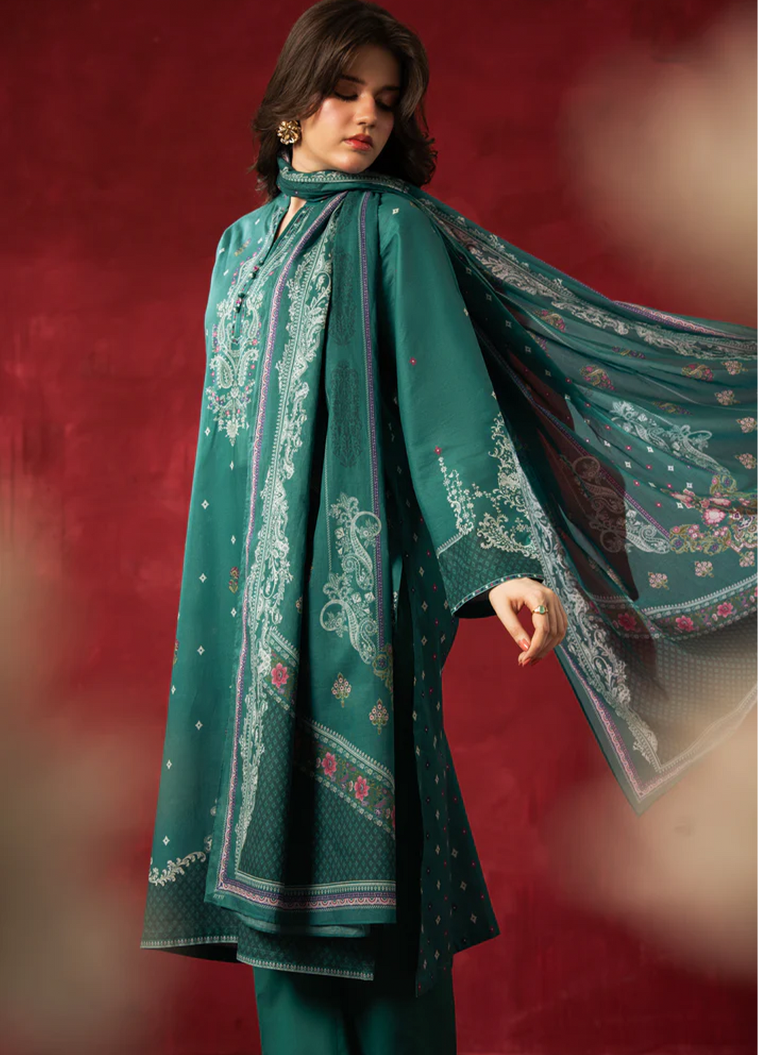 Zoe by Zeen Unstitched Printed Lawn 3 Piece Suit ZN26UZL WFM36607 - Casual Collection