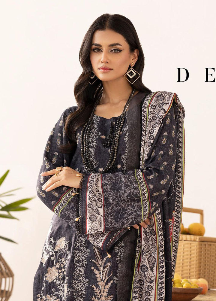 Vintage By Lala Textiles Embroidered Karandi Suits Unstitched 3 Piece LT23V LW-073 Arawn - Winter Collection