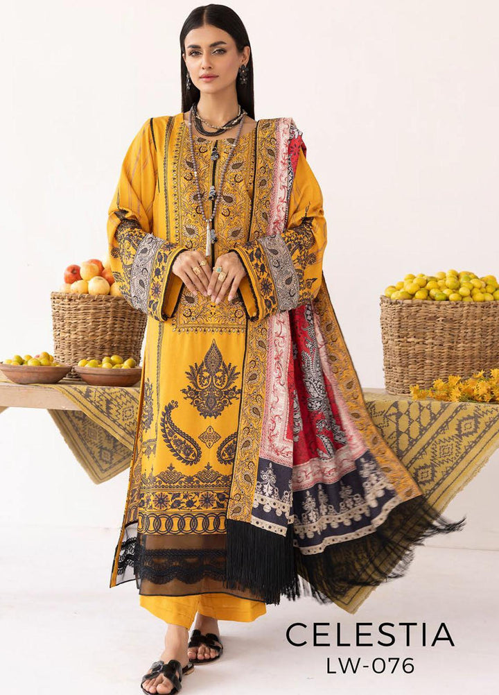 Vintage By Lala Textiles Embroidered Karandi Suits Unstitched 3 Piece LT23V LW-076 Celestia - Winter Collection