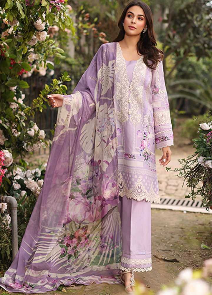 Vintage Flora By Manara Embroidered Lawn Suit Unstitched 3 Piece MNA24V Amaya SS-05 - Summer Collection