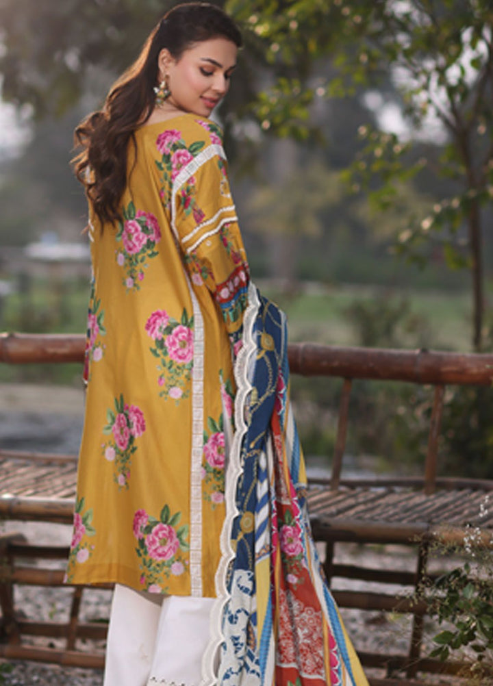 Vintage Flora By Manara Embroidered Lawn Suit Unstitched 3 Piece MNA24V Camellia SS-09 - Summer Collection