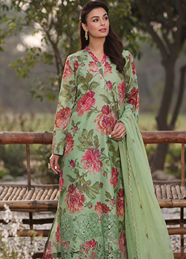 Vintage Flora By Manara Embroidered Lawn Suit Unstitched 3 Piece MNA24V Ohara SS-07 - Summer Collection