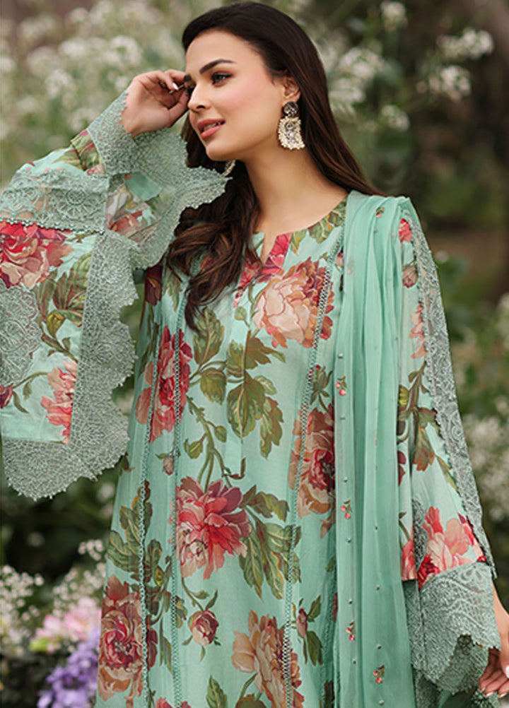 Vintage Flora By Manara Embroidered Lawn Suit Unstitched 3 Piece MNA24V Opalia SS-06 - Summer Collection