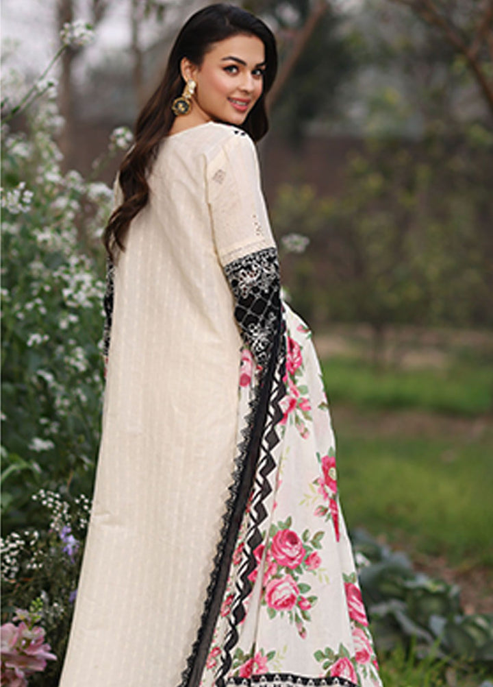 Vintage Flora By Manara Embroidered Lawn Suit Unstitched 3 Piece MNA24V Solaina SS-11 - Summer Collection
