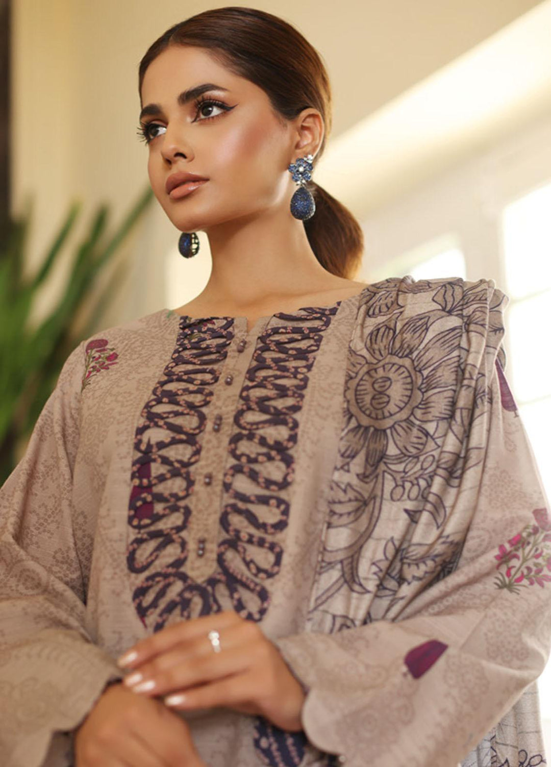 Virsa By Charizma Printed Khaddar Suits Unstitched 3 Piece CRZ23VK CVW3-02 - Winter Collection