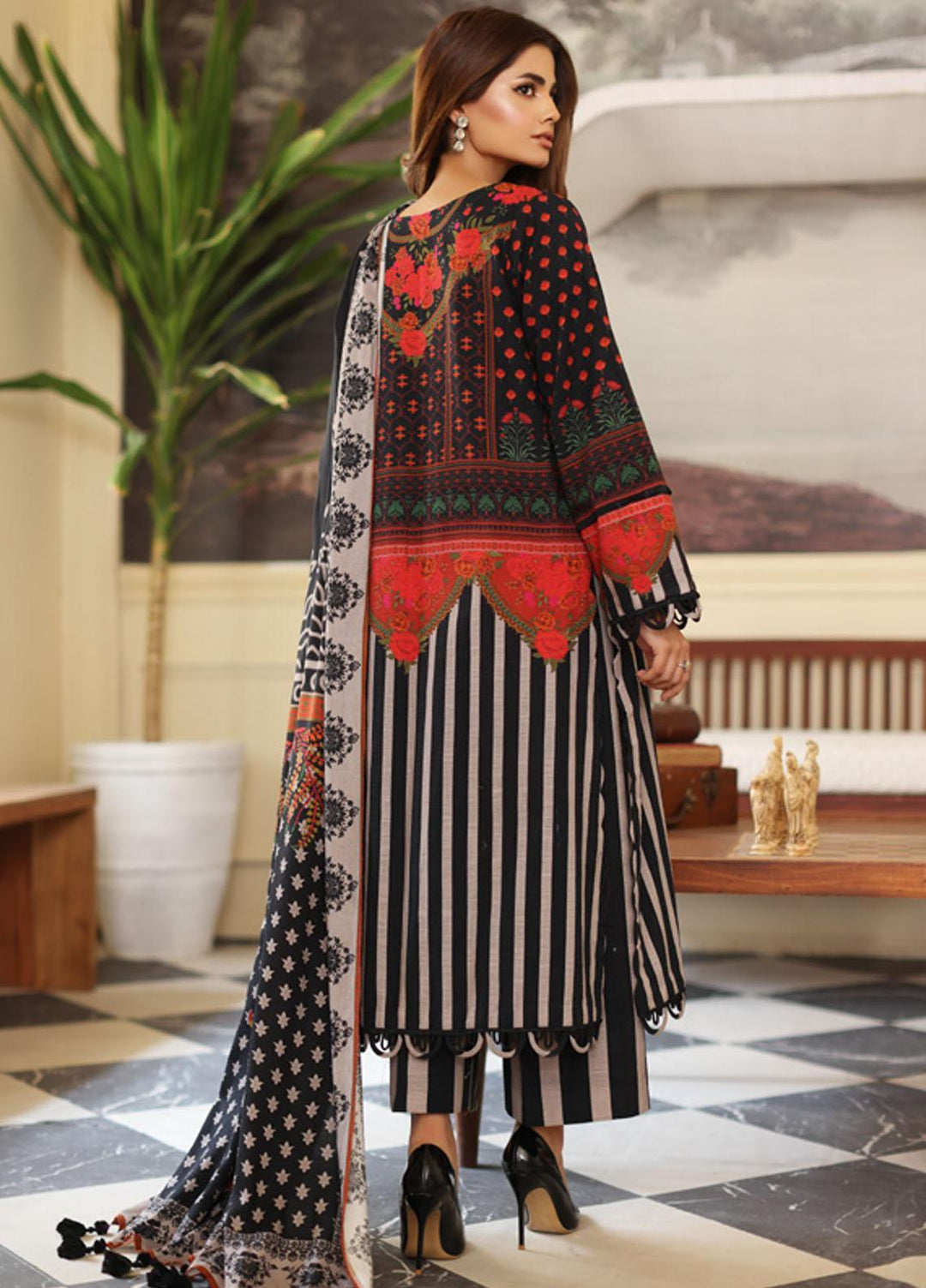 Virsa By Charizma Printed Khaddar Suits Unstitched 3 Piece CRZ23VK CVW3-03 - Winter Collection