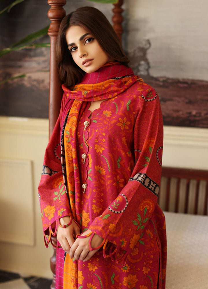 Virsa By Charizma Printed Khaddar Suits Unstitched 3 Piece CRZ23VK CVW3-04 - Winter Collection