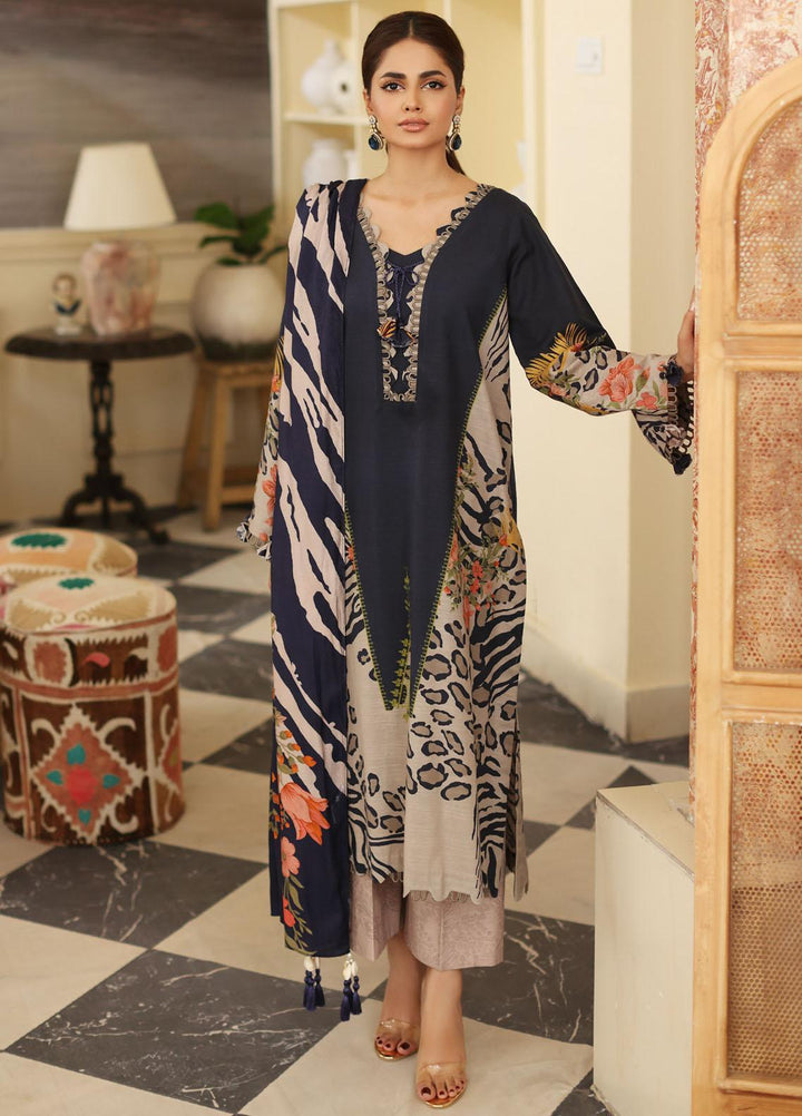Virsa By Charizma Printed Khaddar Suits Unstitched 3 Piece CRZ23VK CVW3-05 - Winter Collection