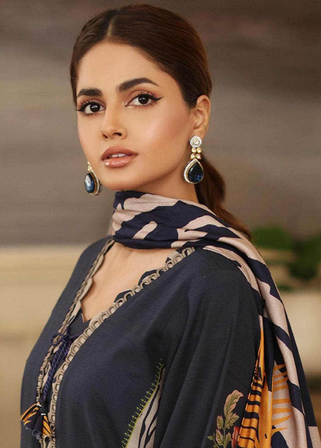 Virsa By Charizma Printed Khaddar Suits Unstitched 3 Piece CRZ23VK CVW3-05 - Winter Collection