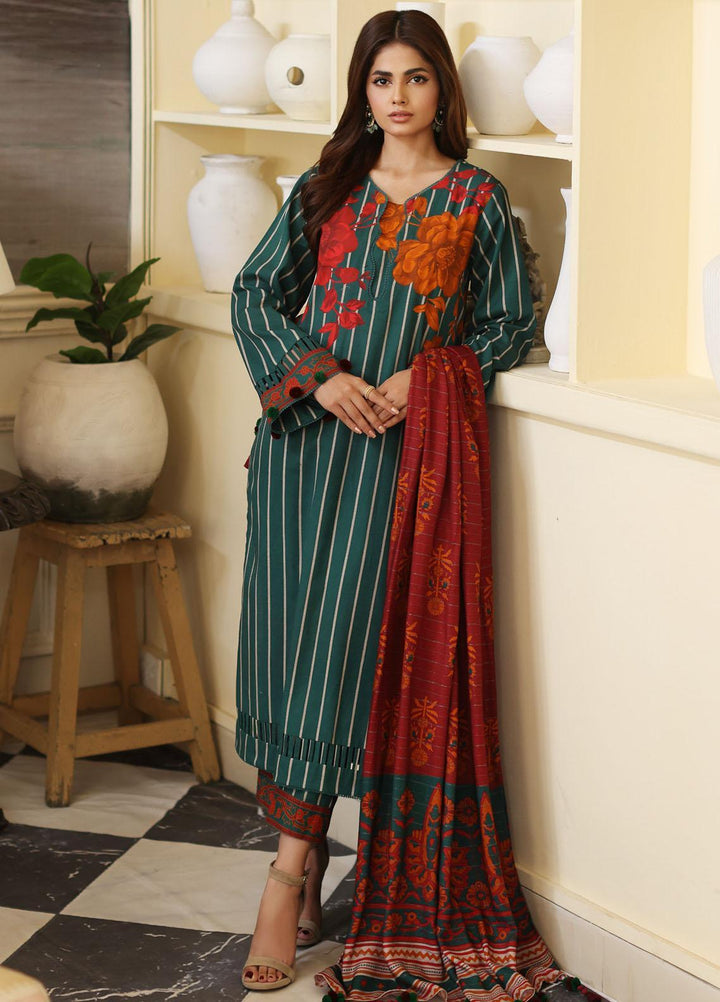 Virsa By Charizma Printed Khaddar Suits Unstitched 3 Piece CRZ23VK CVW3-07 - Winter Collection