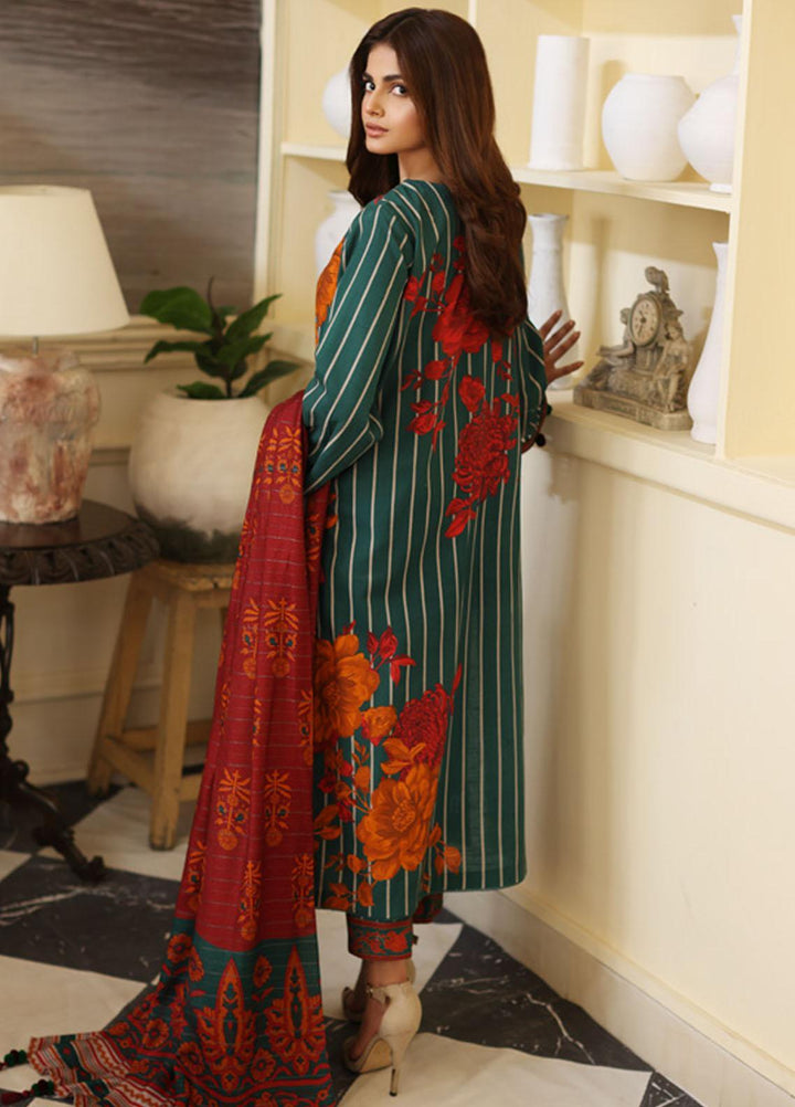 Virsa By Charizma Printed Khaddar Suits Unstitched 3 Piece CRZ23VK CVW3-07 - Winter Collection