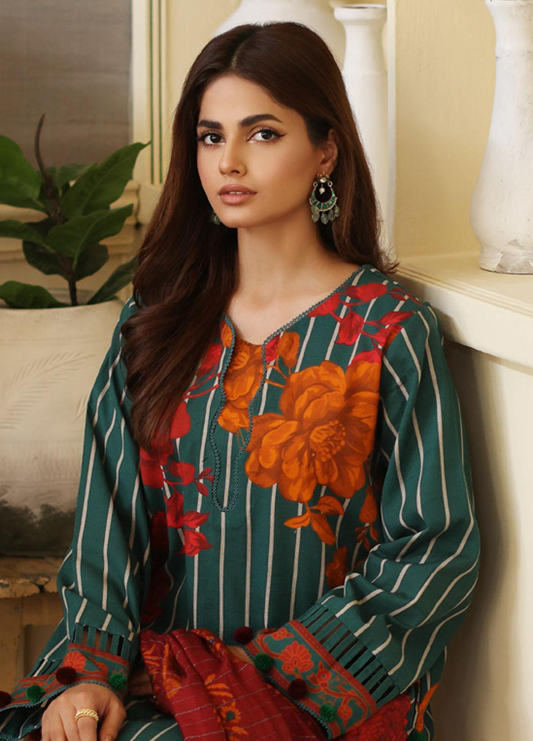 Virsa By Charizma Printed Khaddar Suits Unstitched 3 Piece CRZ23VK CVW3-07 - Winter Collection