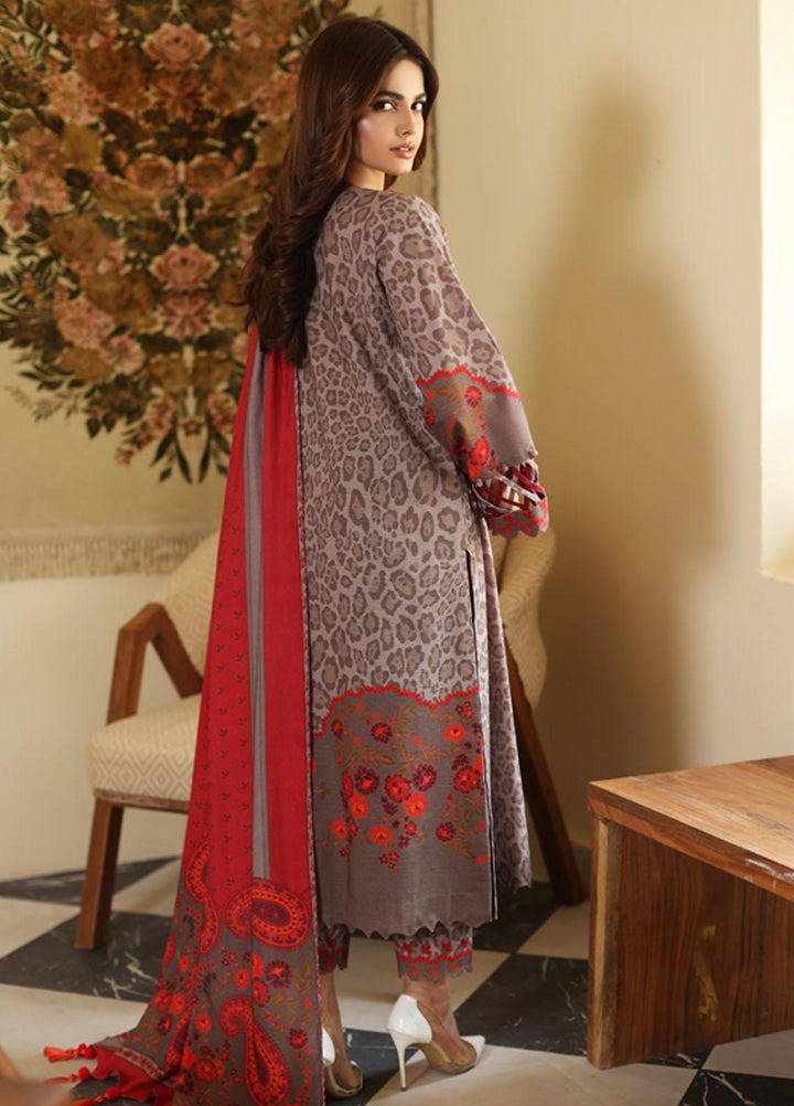 Virsa By Charizma Printed Khaddar Suits Unstitched 3 Piece CRZ23VK CVW3-08 - Winter Collection
