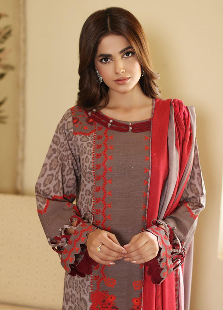 Virsa By Charizma Printed Khaddar Suits Unstitched 3 Piece CRZ23VK CVW3-08 - Winter Collection