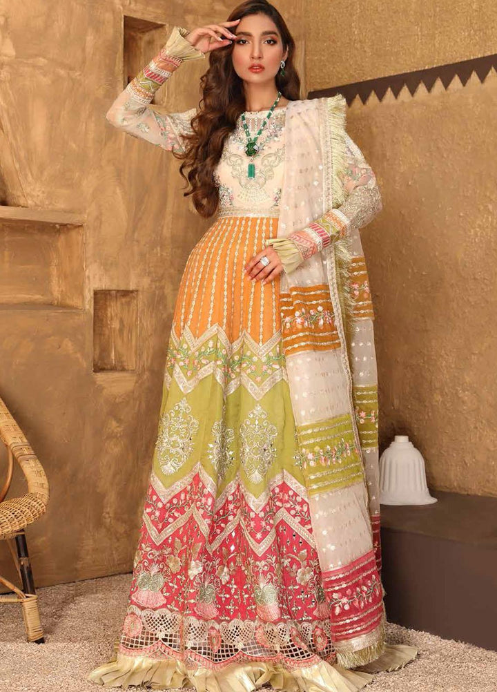 Virsa By Emaan Adeel Embroidered Organza Suits Unstitched 3 Piece EA21V 05 - Luxury Collection
