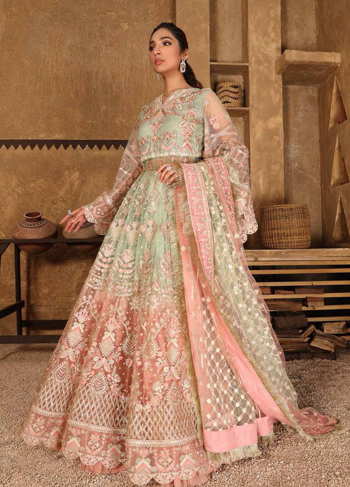 Virsa By Emaan Adeel Embroidered Net Suits Unstitched 3 Piece EA21V 07 - Luxury Collection