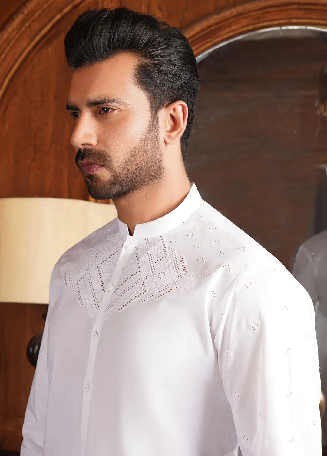 Virsa by Fabrich Embroidered Cotton Suits Unstitched 2 Piece GTS-VC-009 - Mens Collection