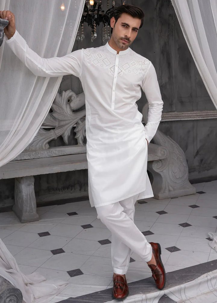 Virsa by Fabrich Embroidered Cotton Suits Unstitched 2 Piece GTS-VC-012 - Mens Collection