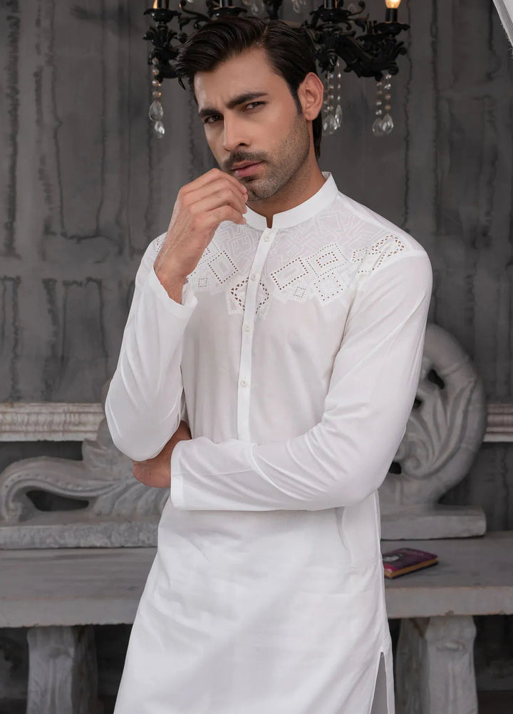 Virsa by Fabrich Embroidered Cotton Suits Unstitched 2 Piece GTS-VC-012 - Mens Collection