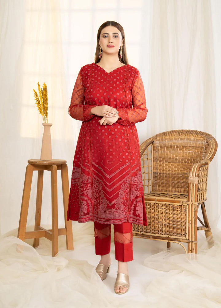 Noorangi Luxury Pret  Organza 2 Piece Suit NR22VF Surkhi