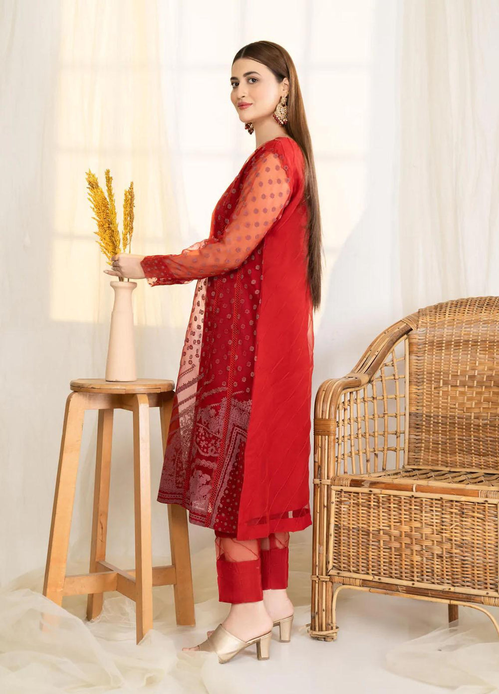 Noorangi Luxury Pret  Organza 2 Piece Suit NR22VF Surkhi