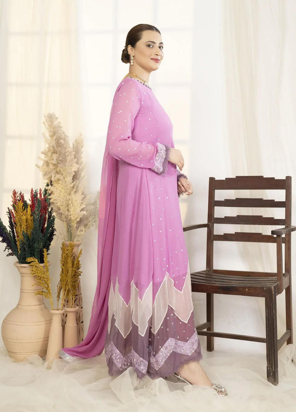Noorangi Luxury Pret  Chiffon Frock NR22VF Alara