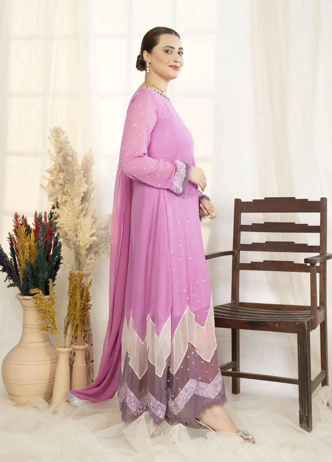 Noorangi Luxury Pret  Chiffon Frock NR22VF Alara