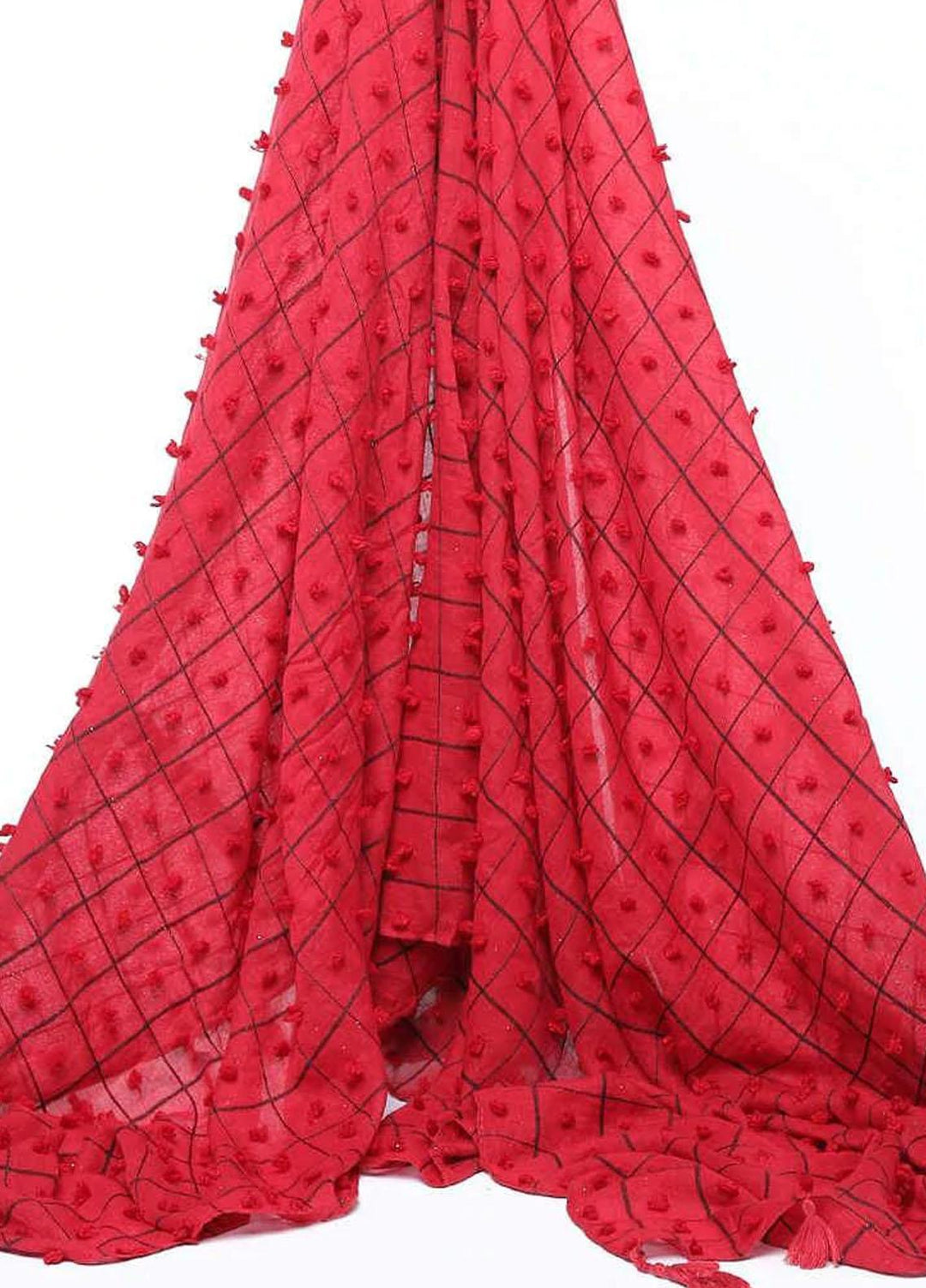 Abaya pk  Viscose  Hijab ABA22VH STRIKING RED CHECK - Viscose Hijabs