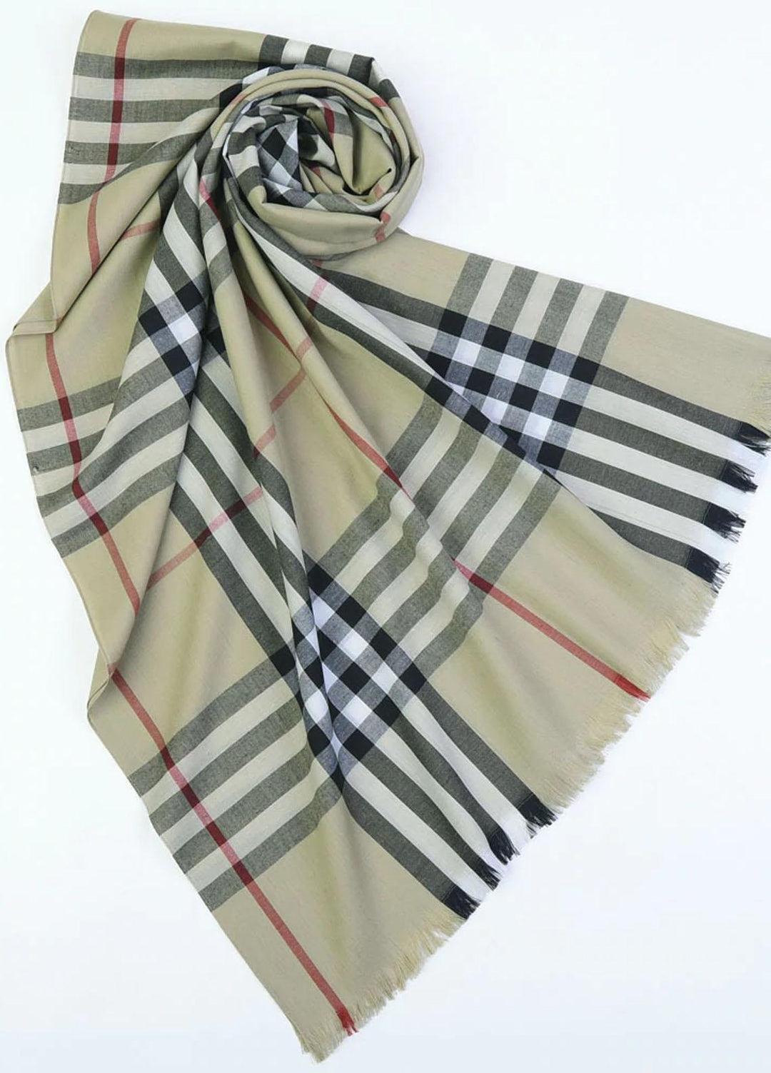 Abaya pk  Viscose  Hijab ABA22VH LIME CHECKERED-STRIPES - Viscose Hijabs