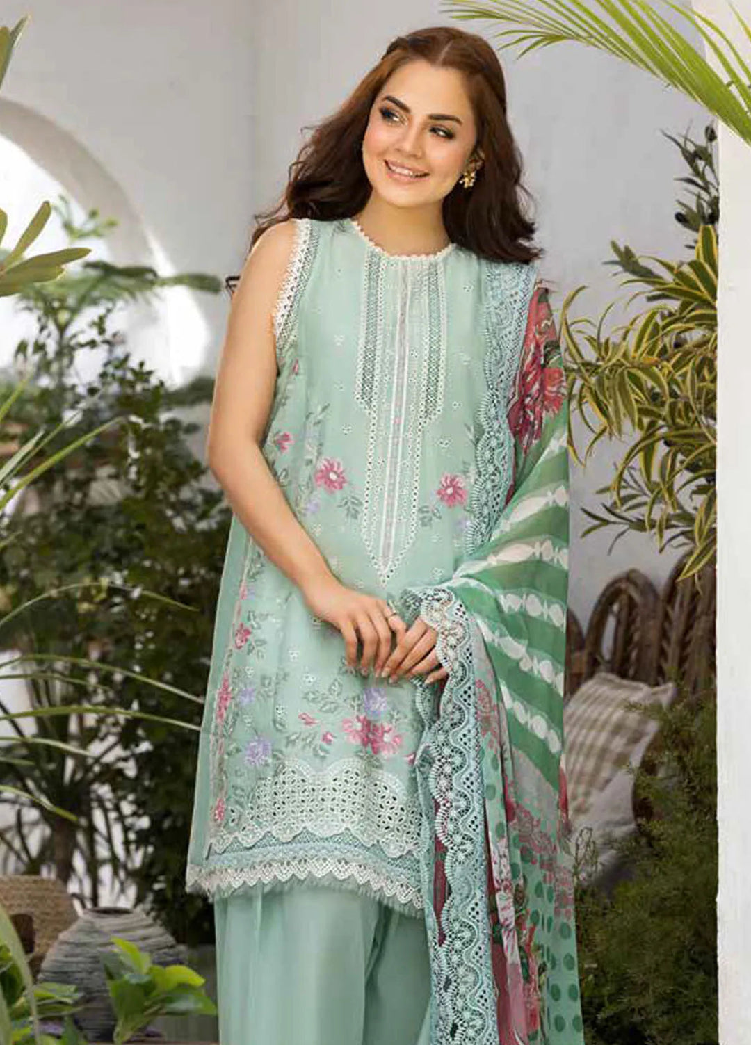 Vital by Sobia Nazir Embroidered Lawn Suit Unstitched 3 Piece SN25VL D-04 B - Summer Collection