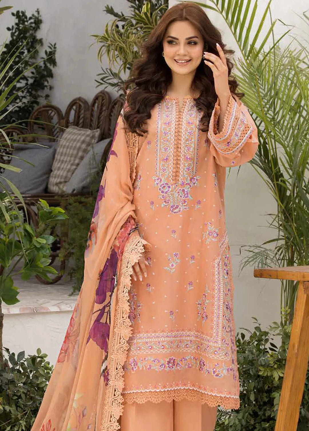 Vital by Sobia Nazir Embroidered Lawn Suit Unstitched 3 Piece SN25VL D-07 A - Summer Collection
