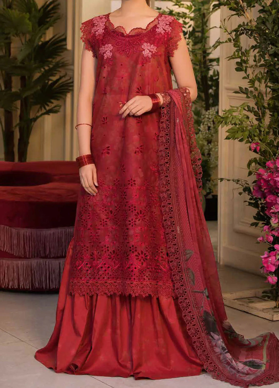 Vital by Sobia Nazir Embroidered Lawn Suit Unstitched 3 Piece SN25VL D-08 B - Summer Collection