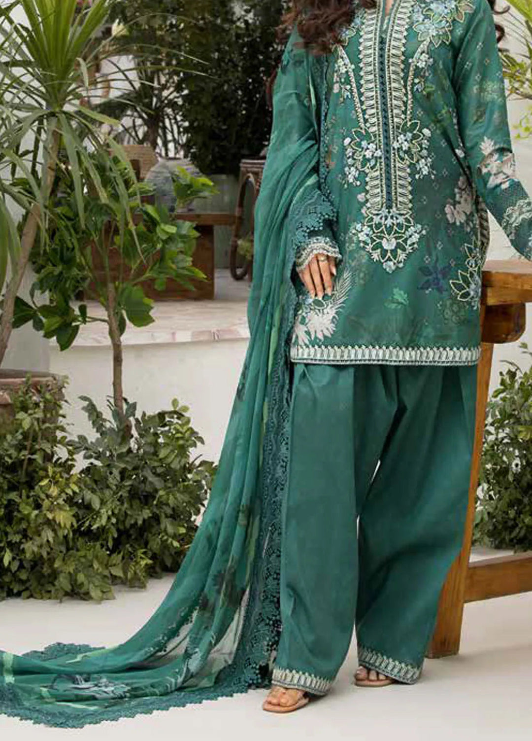 Vital by Sobia Nazir Embroidered Lawn Suit Unstitched 3 Piece SN25VL D-09 B - Summer Collection