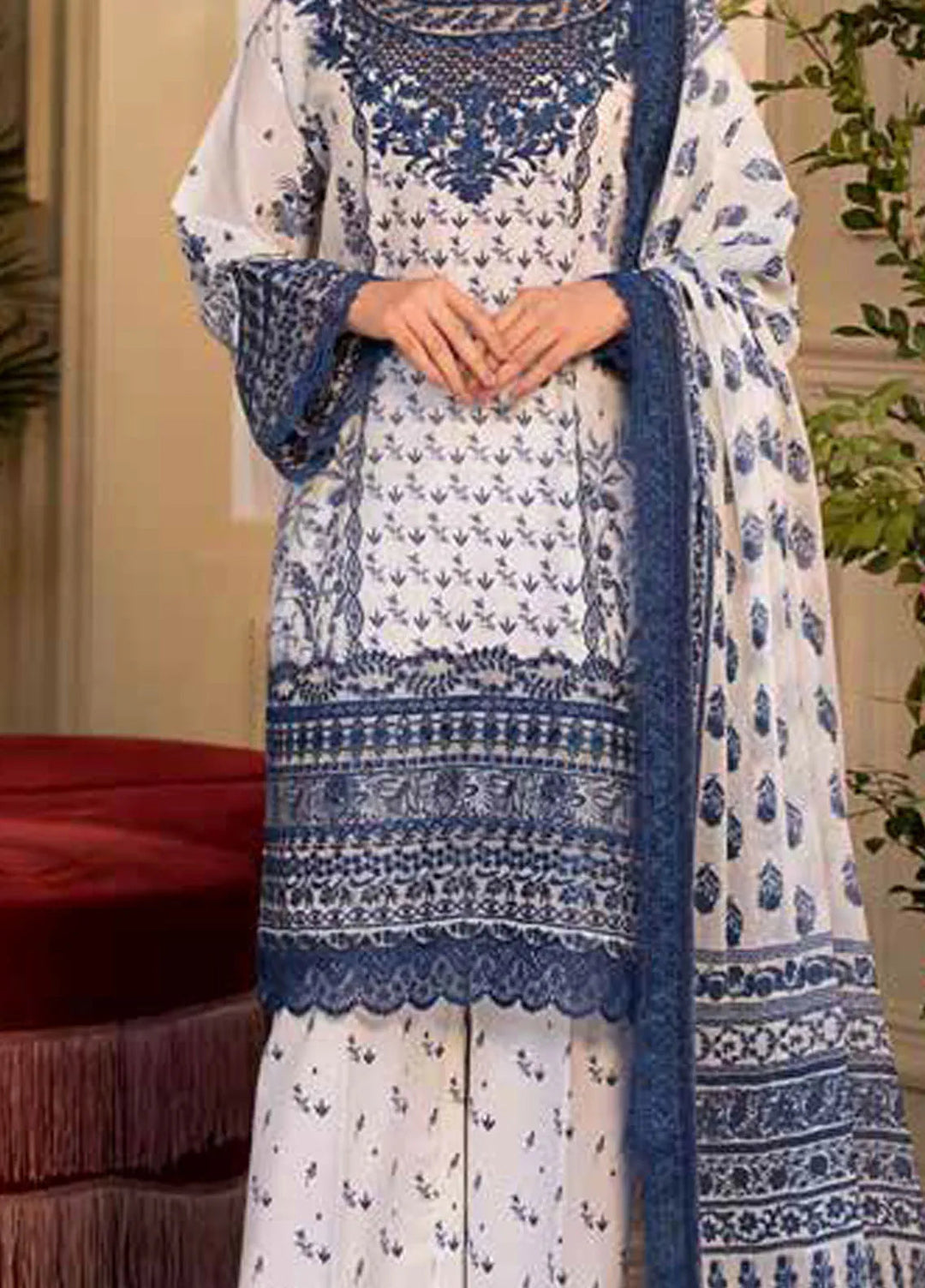 Vital by Sobia Nazir Embroidered Lawn Suit Unstitched 3 Piece SN25VL D-10 B - Summer Collection