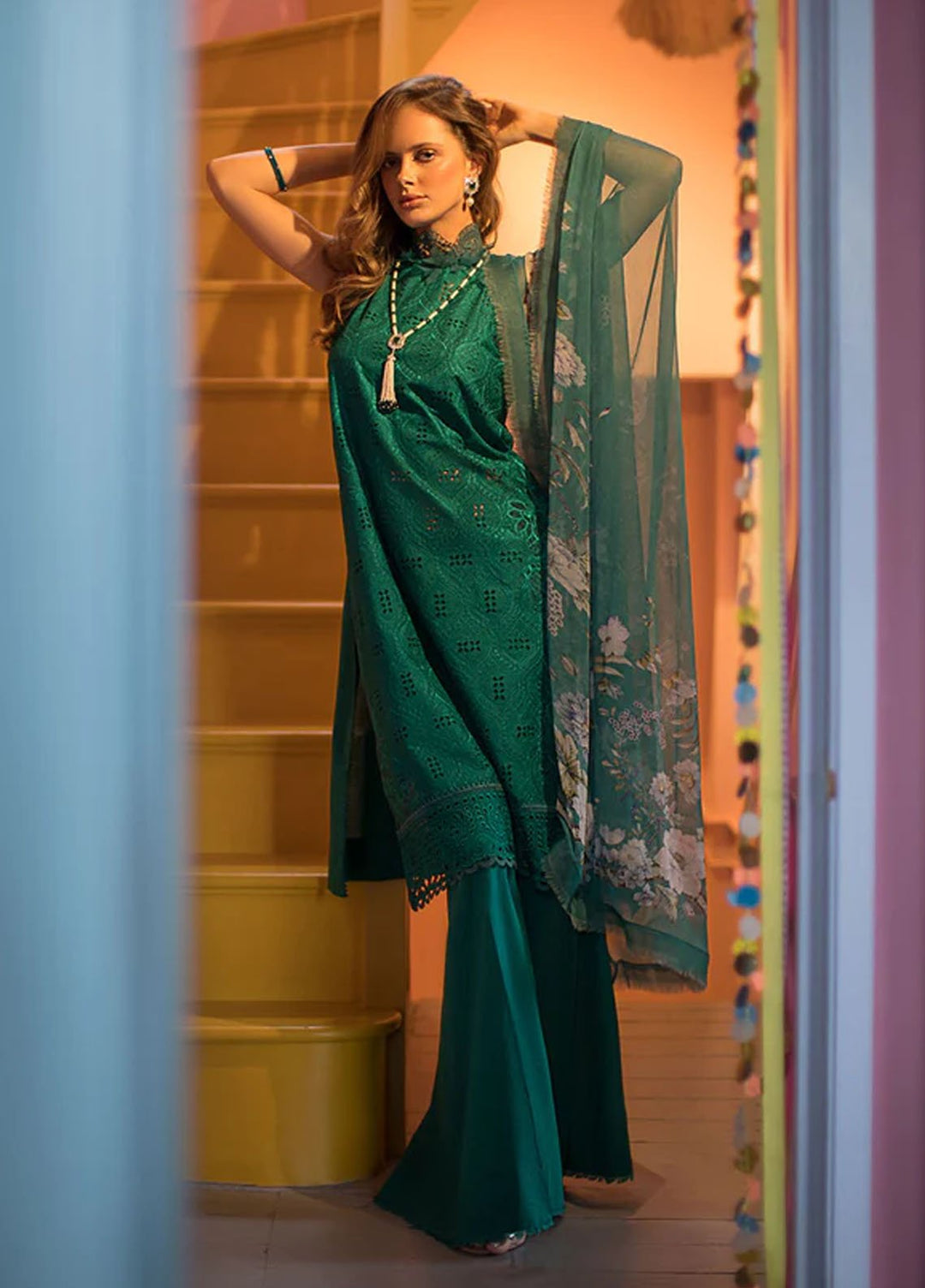 Vital By Sobia Nazir Embroidered Lawn Suits Unstitched 3 Piece SN24V SV24-12B - Summer Collection