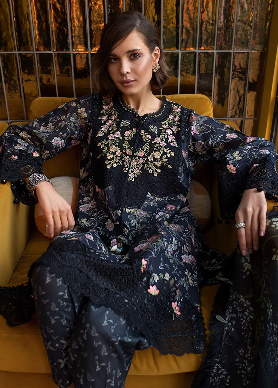 Vital By Sobia Nazir Embroidered Lawn Suits Unstitched 3 Piece SN24V SV24-3B - Summer Collection